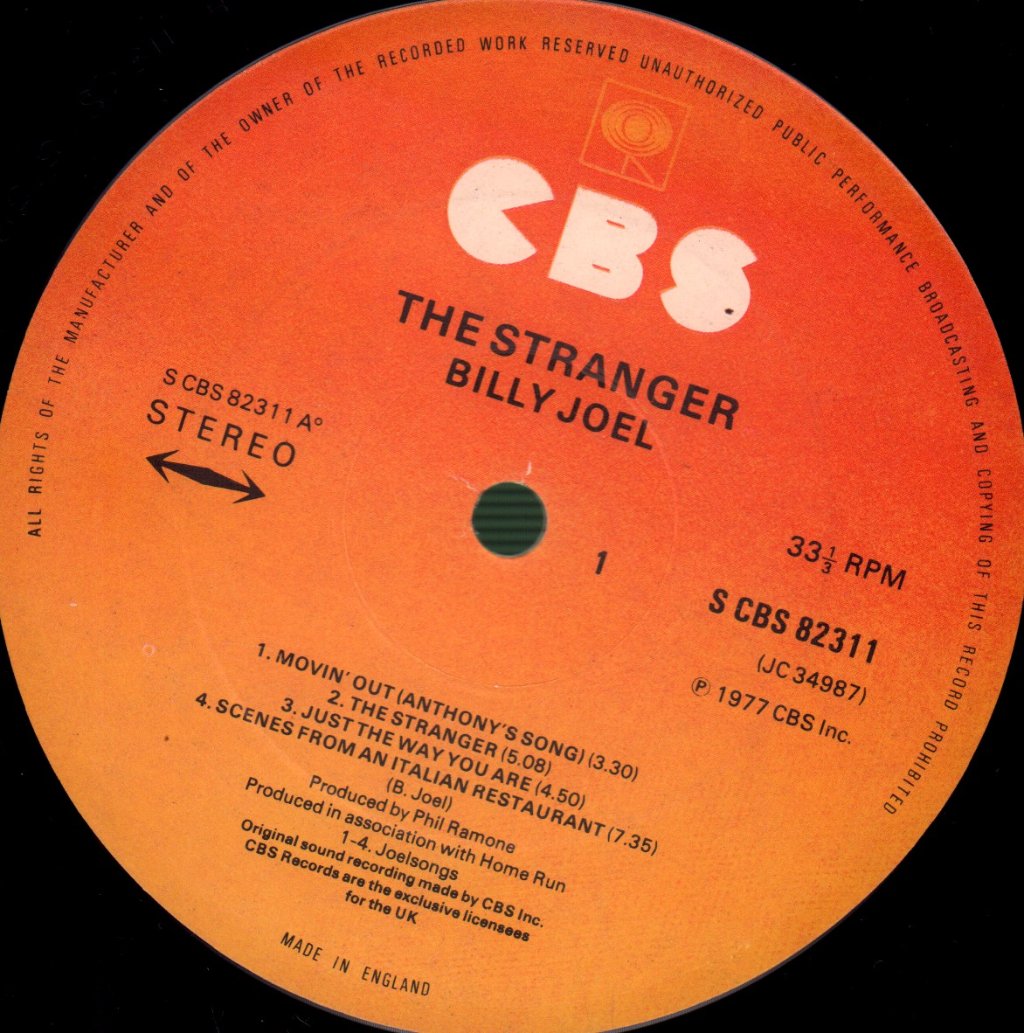 Billy Joel - Stranger - Lp