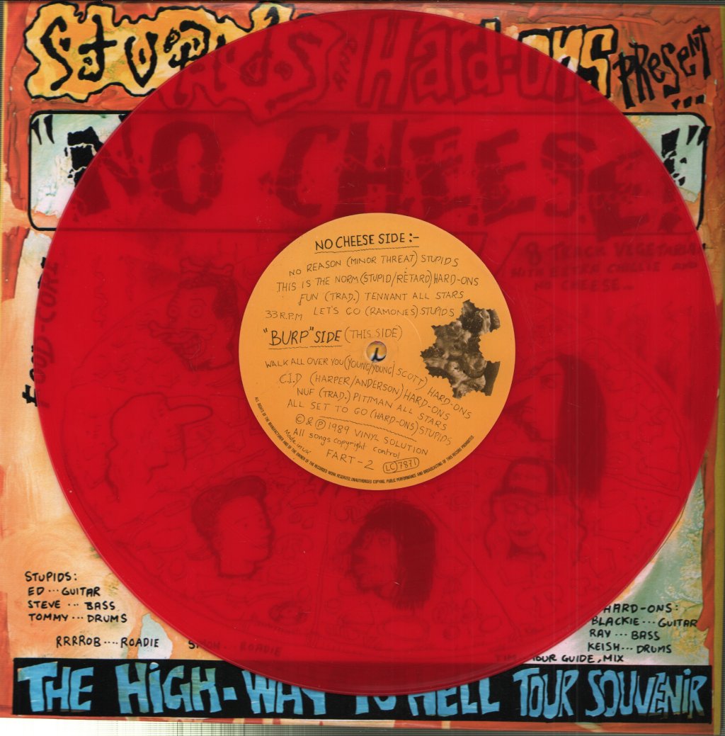 Stupids And Hard-Ons - No Cheese! (The High-Way To Hell Tour Souvenir) - 10 Inch