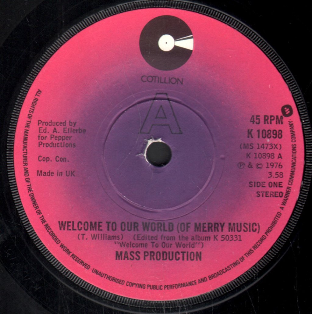 Mass Production - Welcome To Our World - 7 Inch