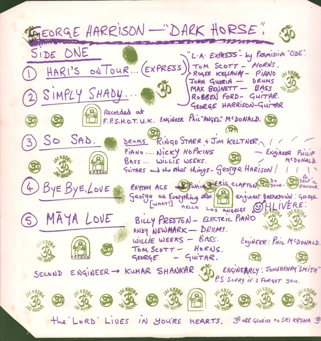 George Harrison - Dark Horse - Lp