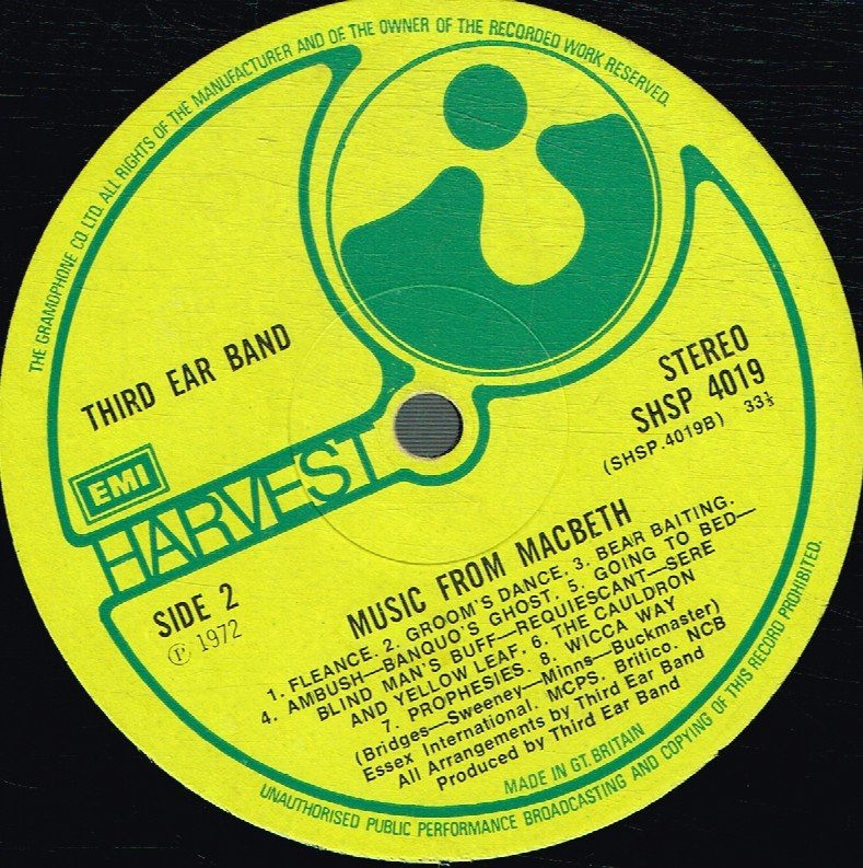 Third Ear Band - Music From Macbeth - Lp