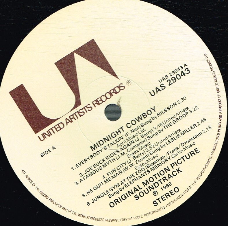 Various Artists - Midnight Cowboy (Original Motion Picture Score) - Lp