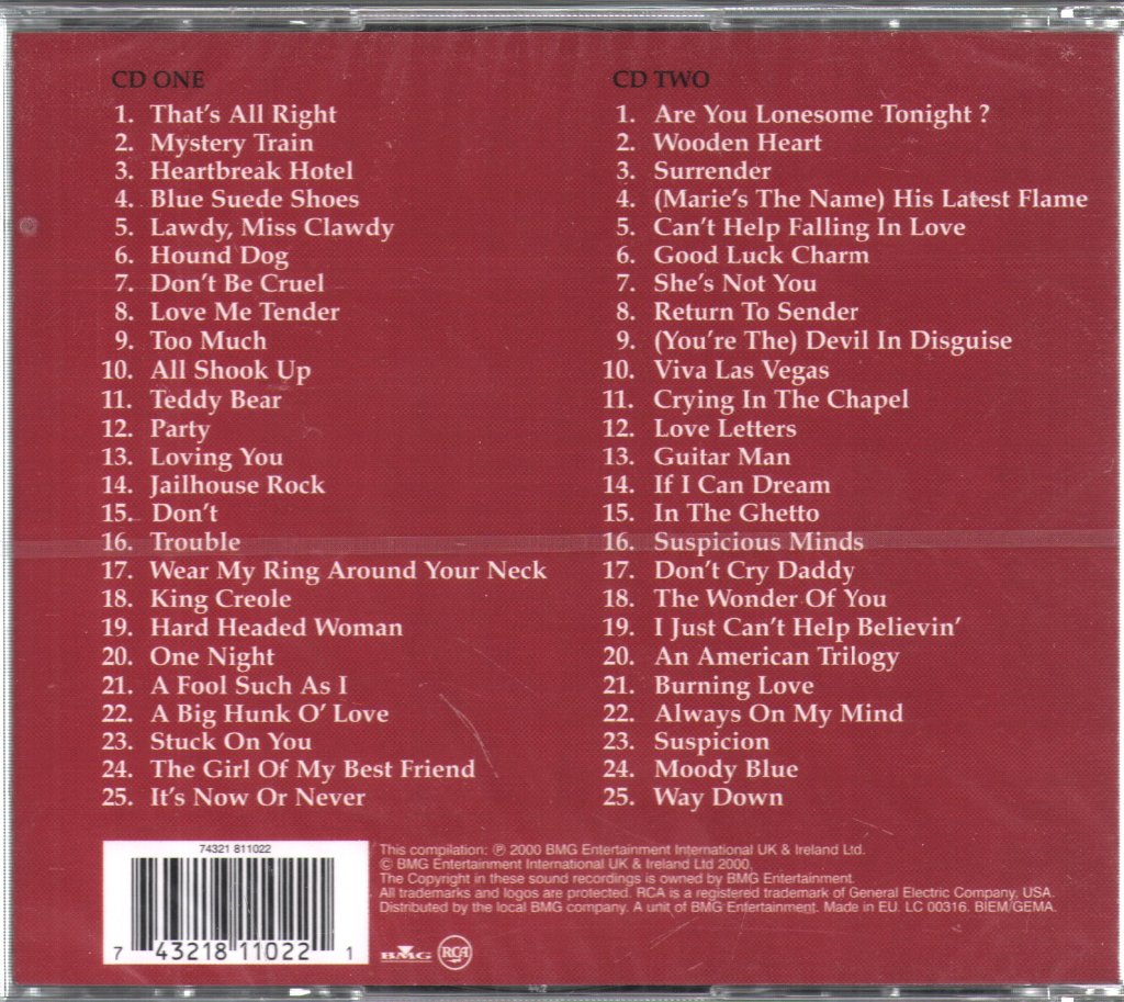 Elvis Presley - 50 Greatest Hits - Double Cd