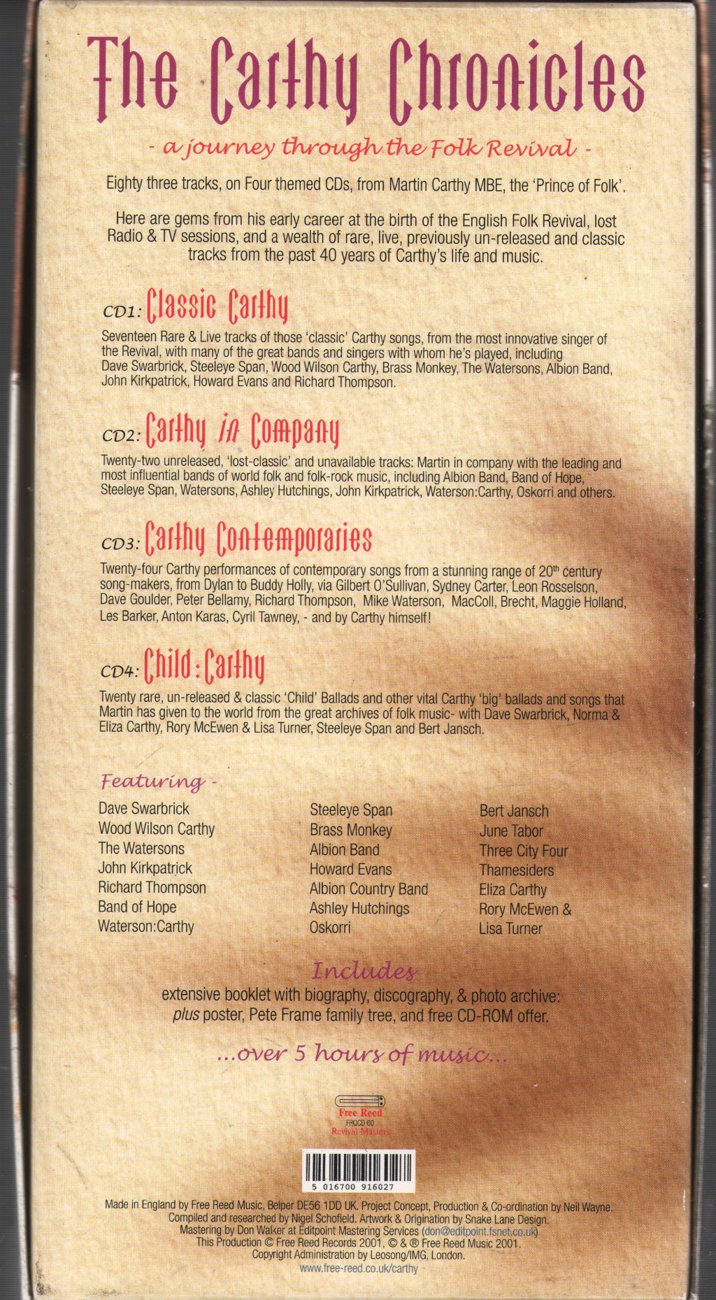 Martin Carthy - Carthy Chronicles - Cd Set