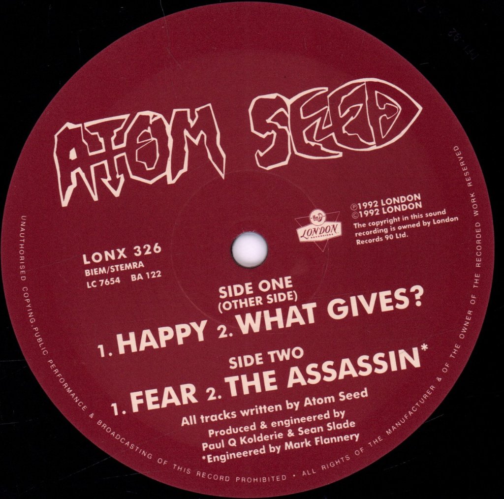 Atom Seed - Dead Happy - 12 Inch