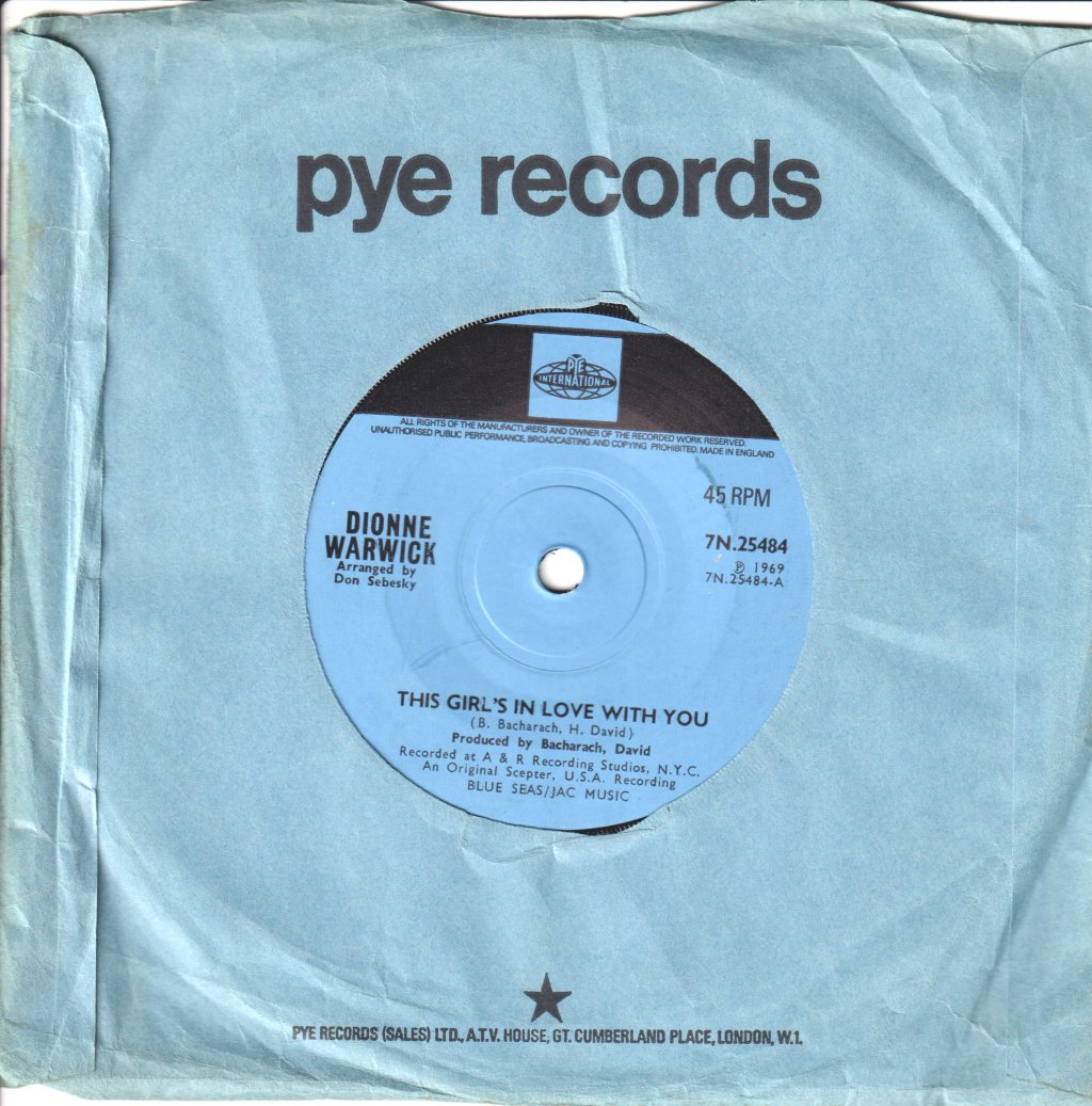 Dionne Warwick - This Girl's In Love With You - 7 Inch