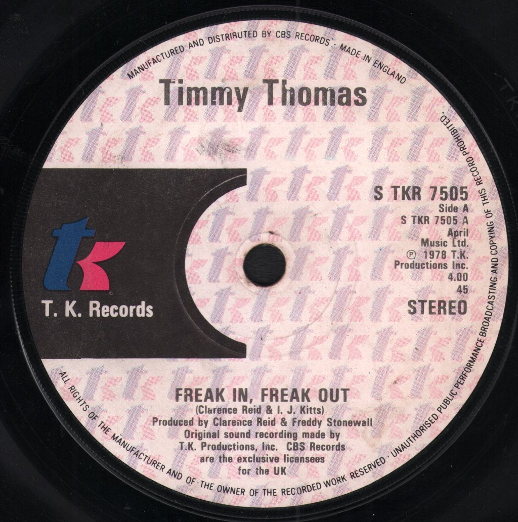 Timmy Thomas - Freak In Freak Out - 7 Inch
