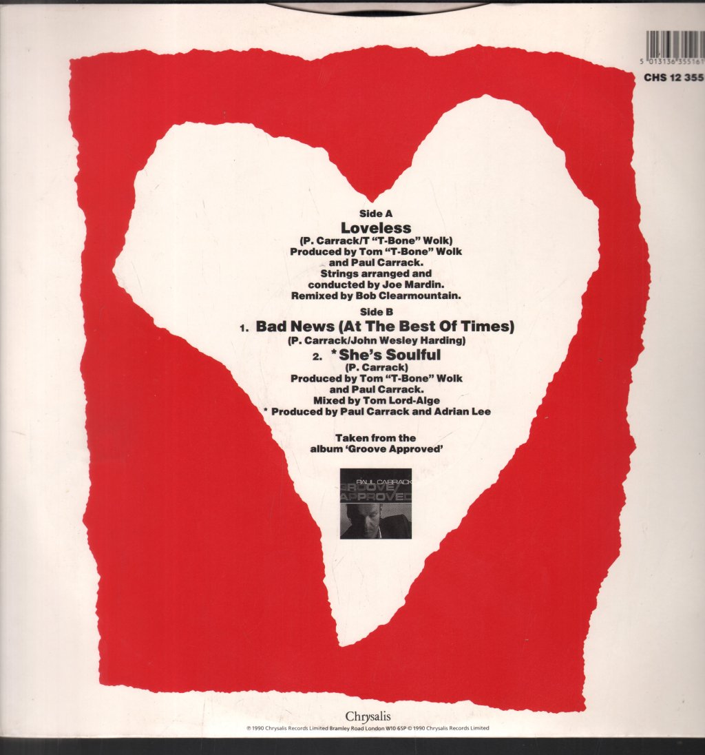 Paul Carrack - Loveless - 12 Inch