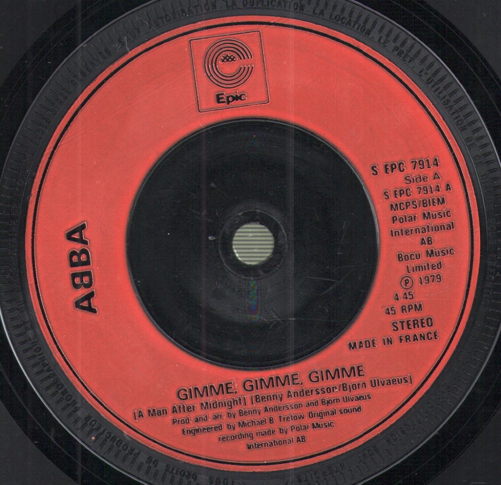 ABBA - Gimme, Gimme, Gimme (A Man After Midnight) - 7 Inch