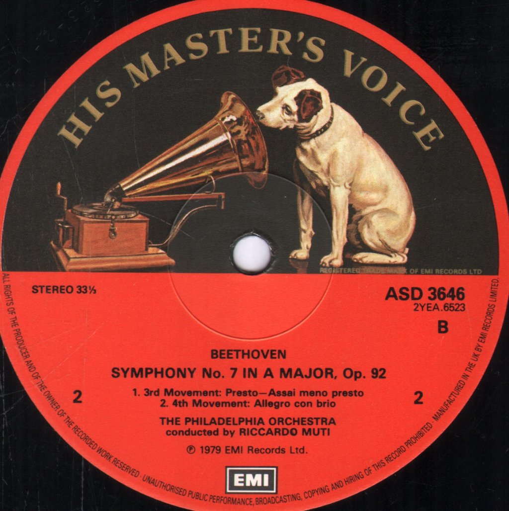 Riccardo Muti / Philadelphia Orchestra - Beethoven - Symphony No. 7 - Lp