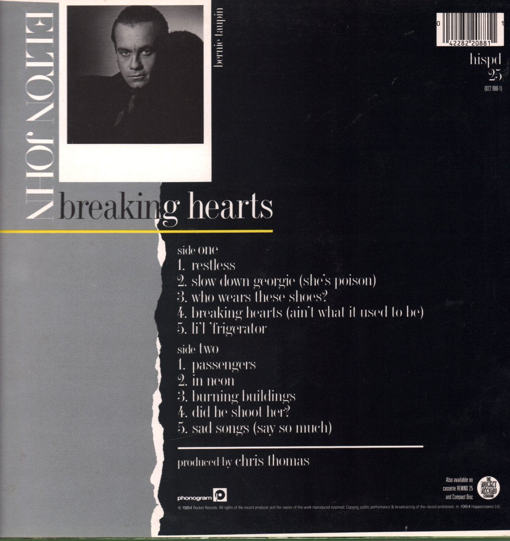 Elton John - Breaking Hearts - Lp