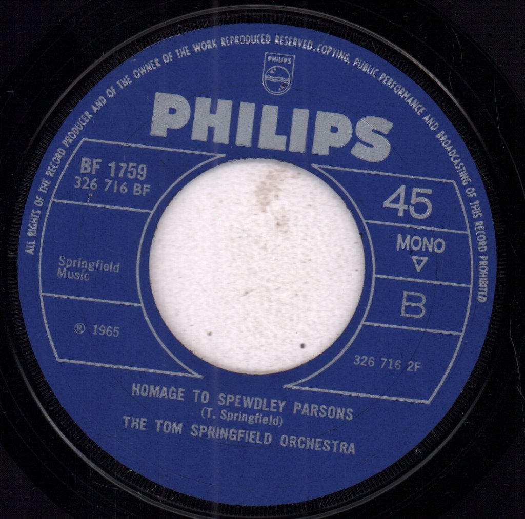 Tom Springfield Orchestra - Theme From The Troubleshooters From The BBC TV Series - 7 Inch