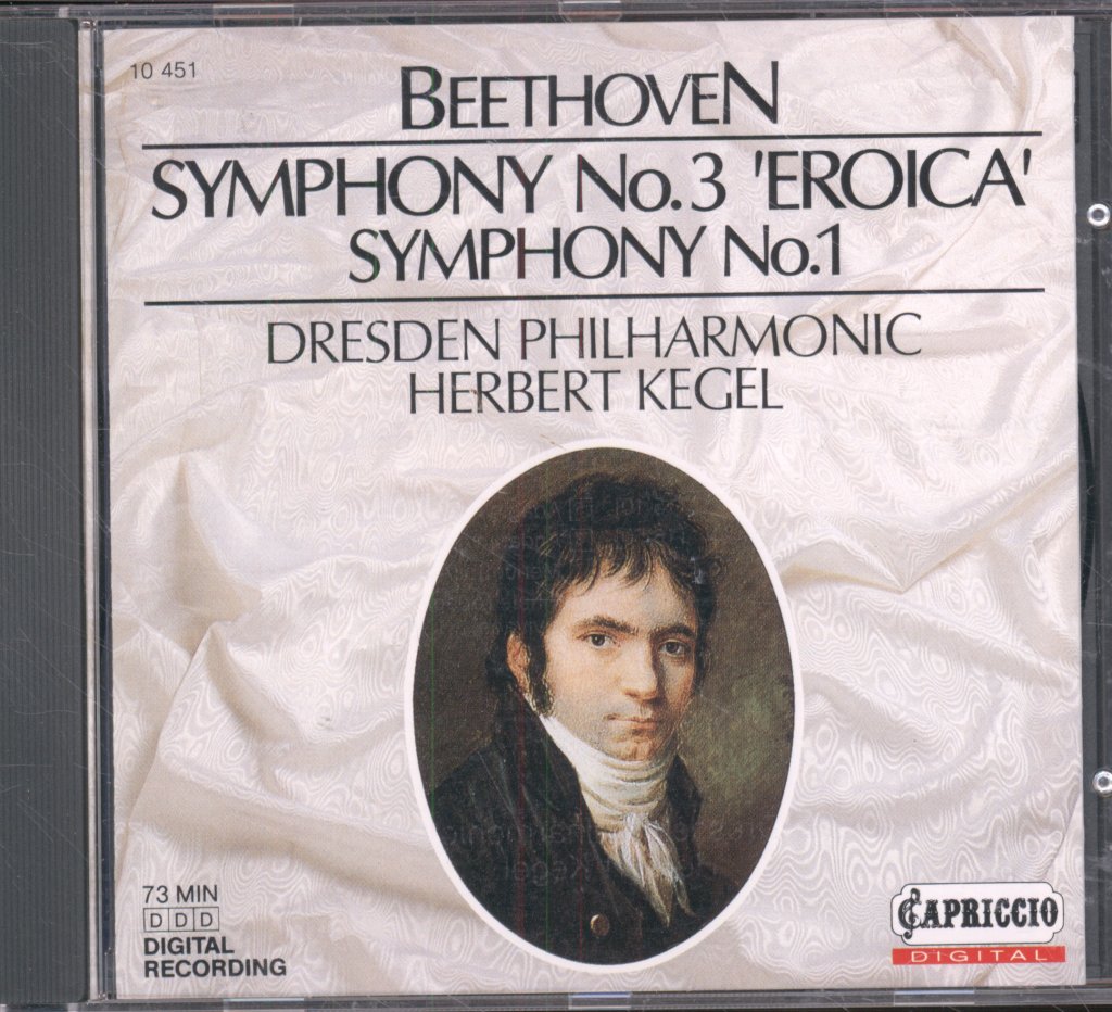 Dresden Philharmonic, Herbert Kegel - Beethoven - Symphony No.3 'Eroica' / Symphony No.1 - Cd
