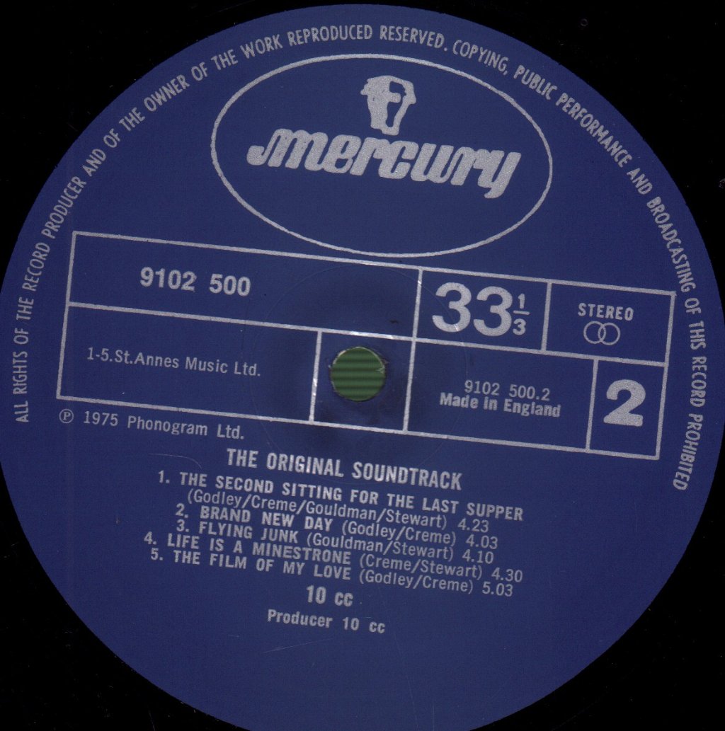 10cc - Original Soundtrack - Lp