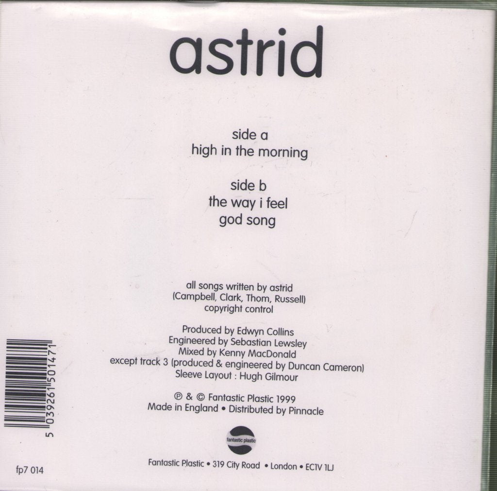 Astrid (Scottish Indie Group) - High In The Morning - 7 Inch