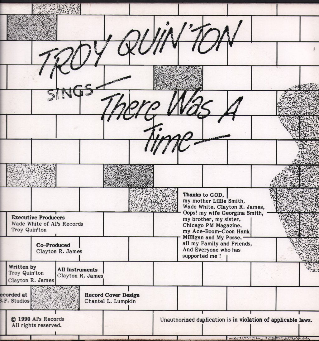 Troy Quin'Ton - There Was A Time - 12 Inch