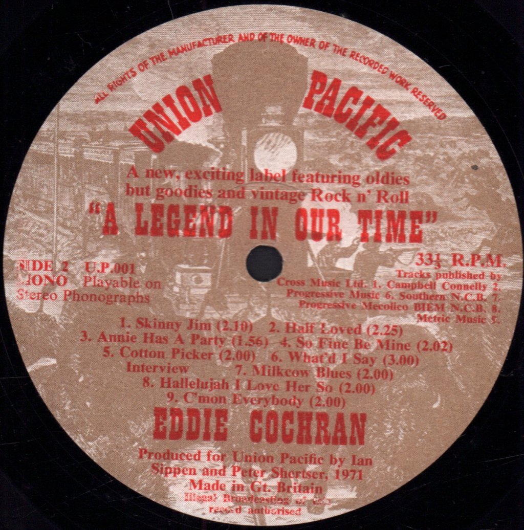 Eddie Cochran - An Legend In Our Time - Lp