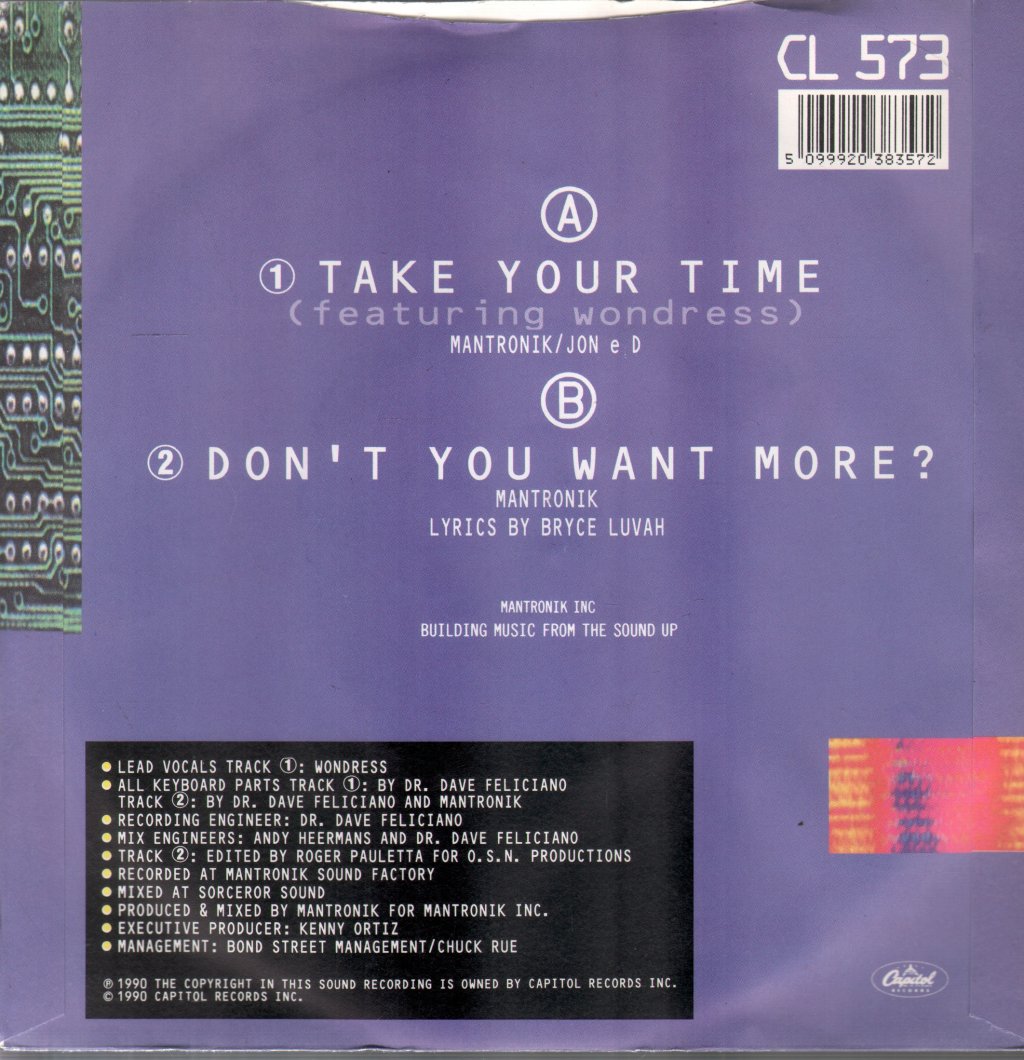 Mantronix - Take Your Time - 7 Inch