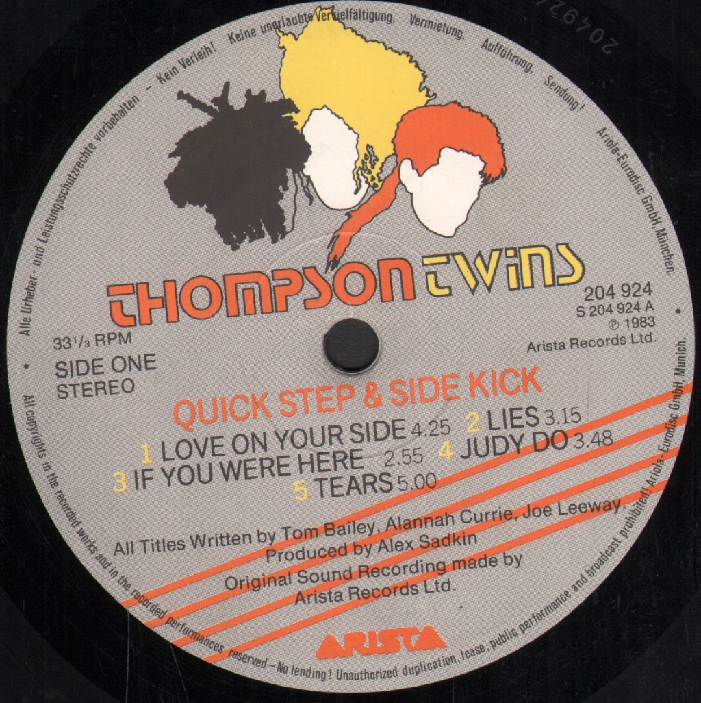 Thompson Twins - Quick Step And Side Kick - Lp