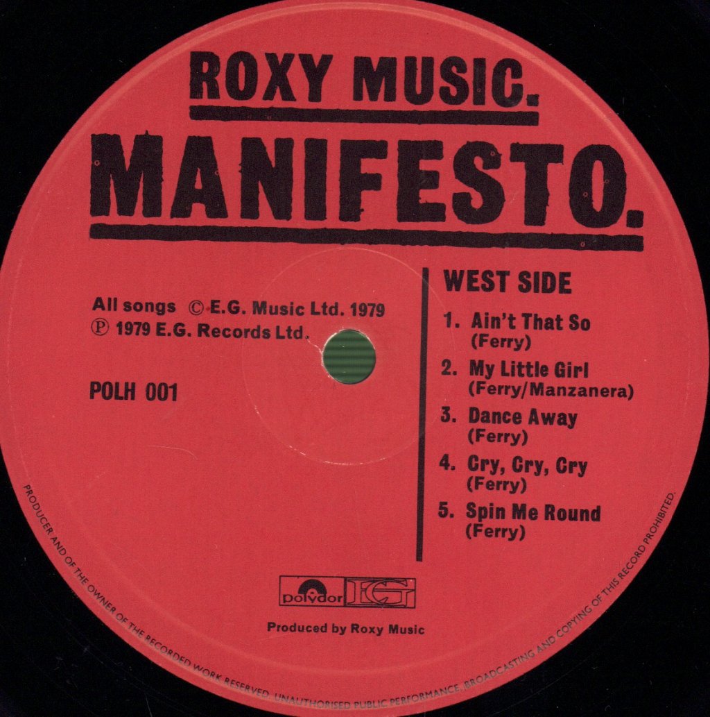 Roxy Music - Manifesto - Lp