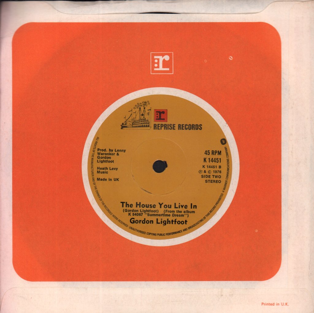 Gordon Lightfoot - Wreck Of The Edmund Fitzgerald - 7 Inch