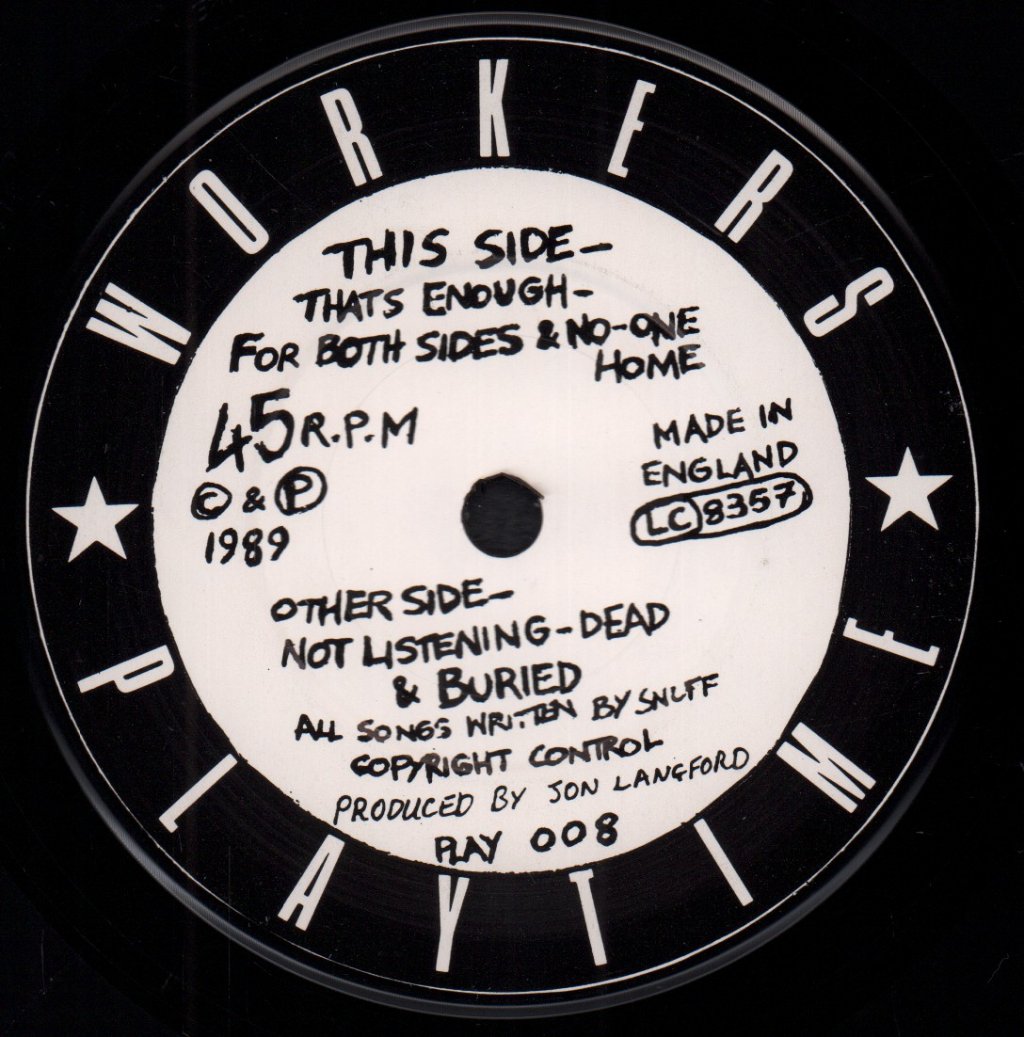Snuff - Not Listening - 7 Inch