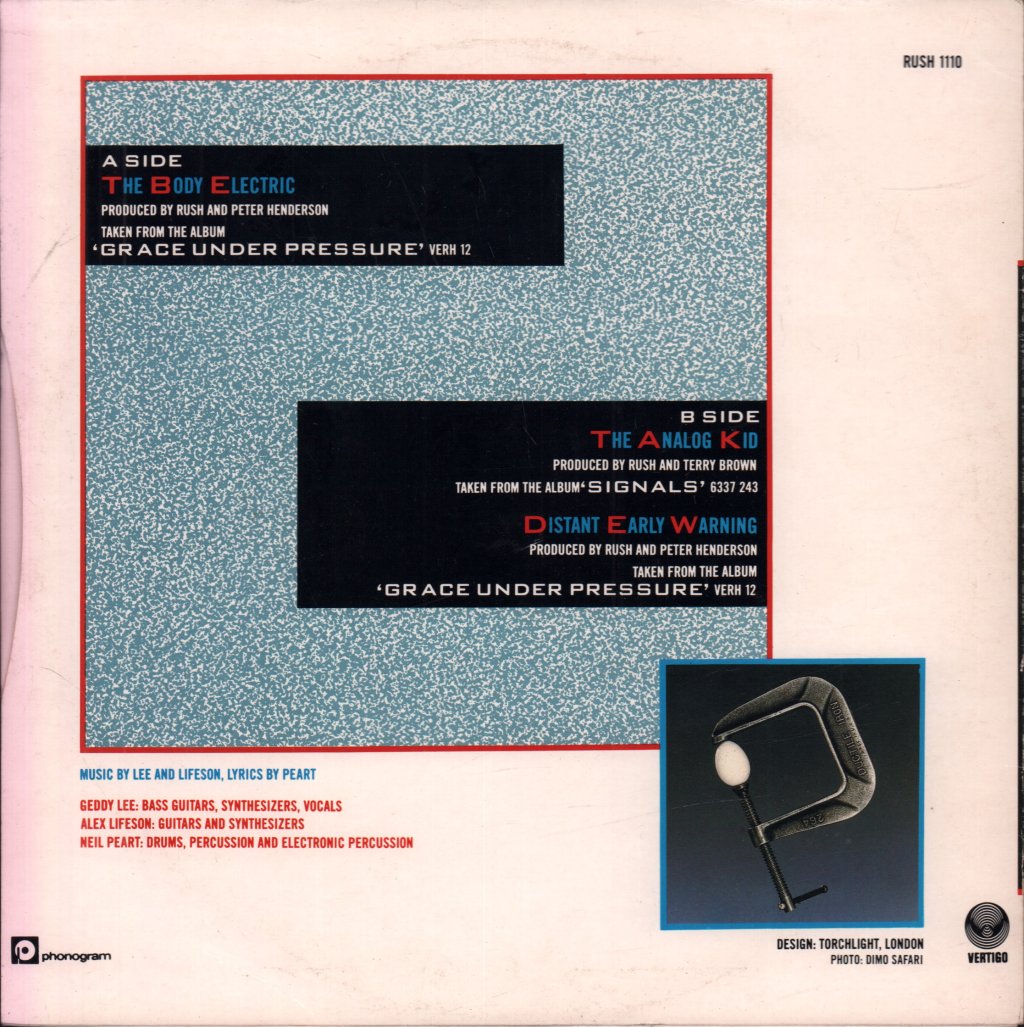 Rush - Body Electric - 10 Inch
