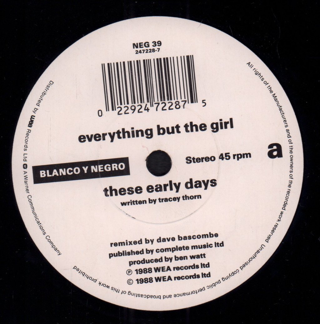 Everything But The Girl - These Early Days - 7 Inch
