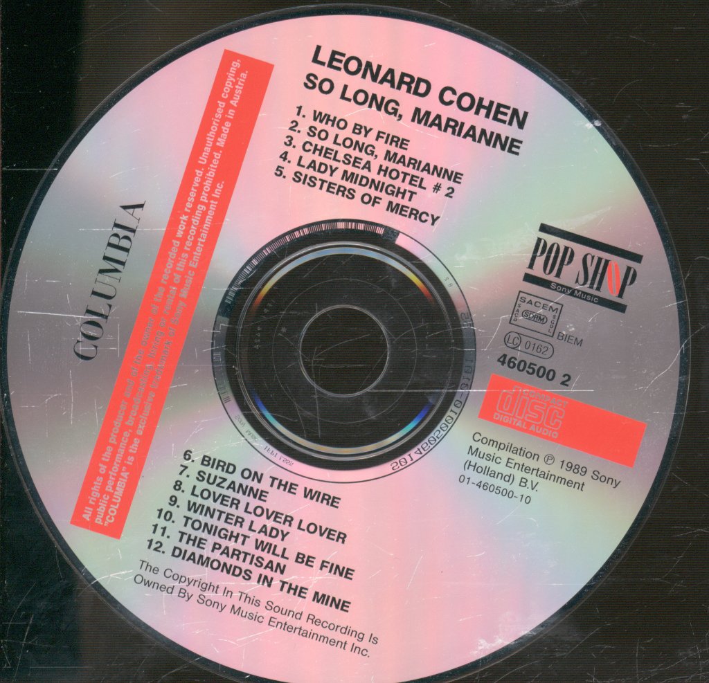 Leonard Cohen - So Long, Marianne - Cd