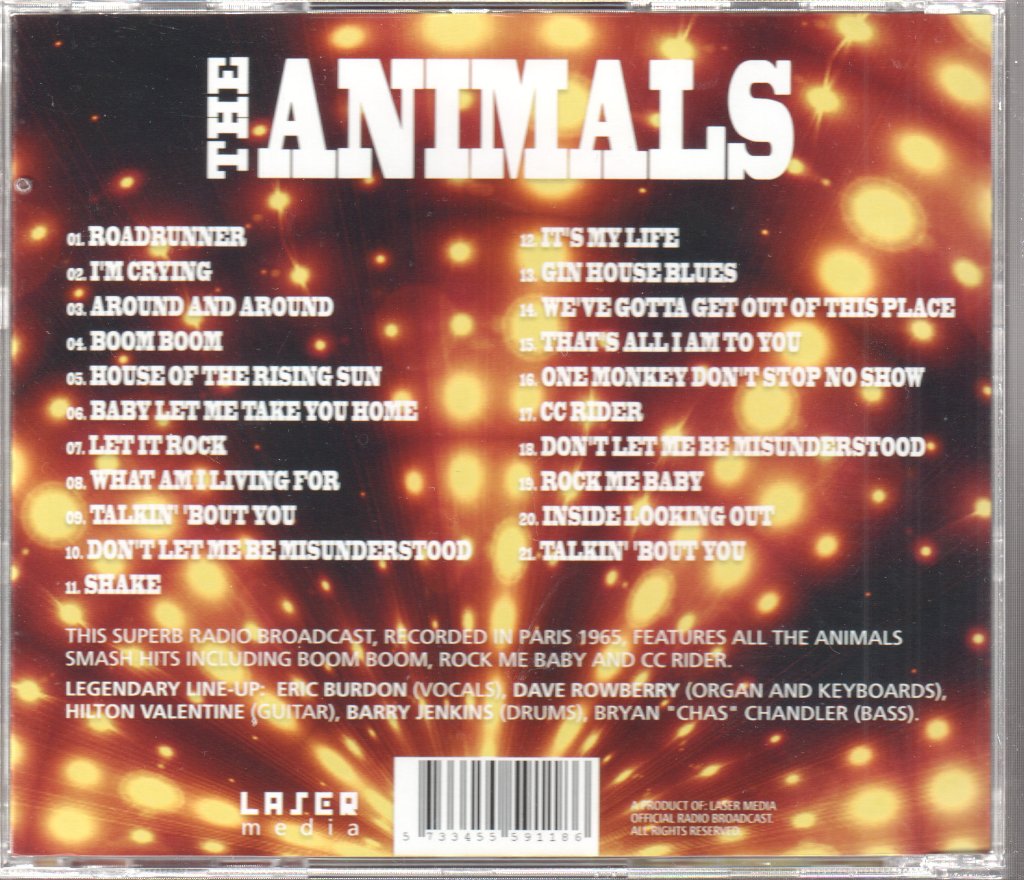 Animals - Live In Paris 1965 - Cd