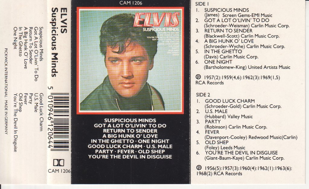 Elvis Presley - Suspicious Minds - Cassette