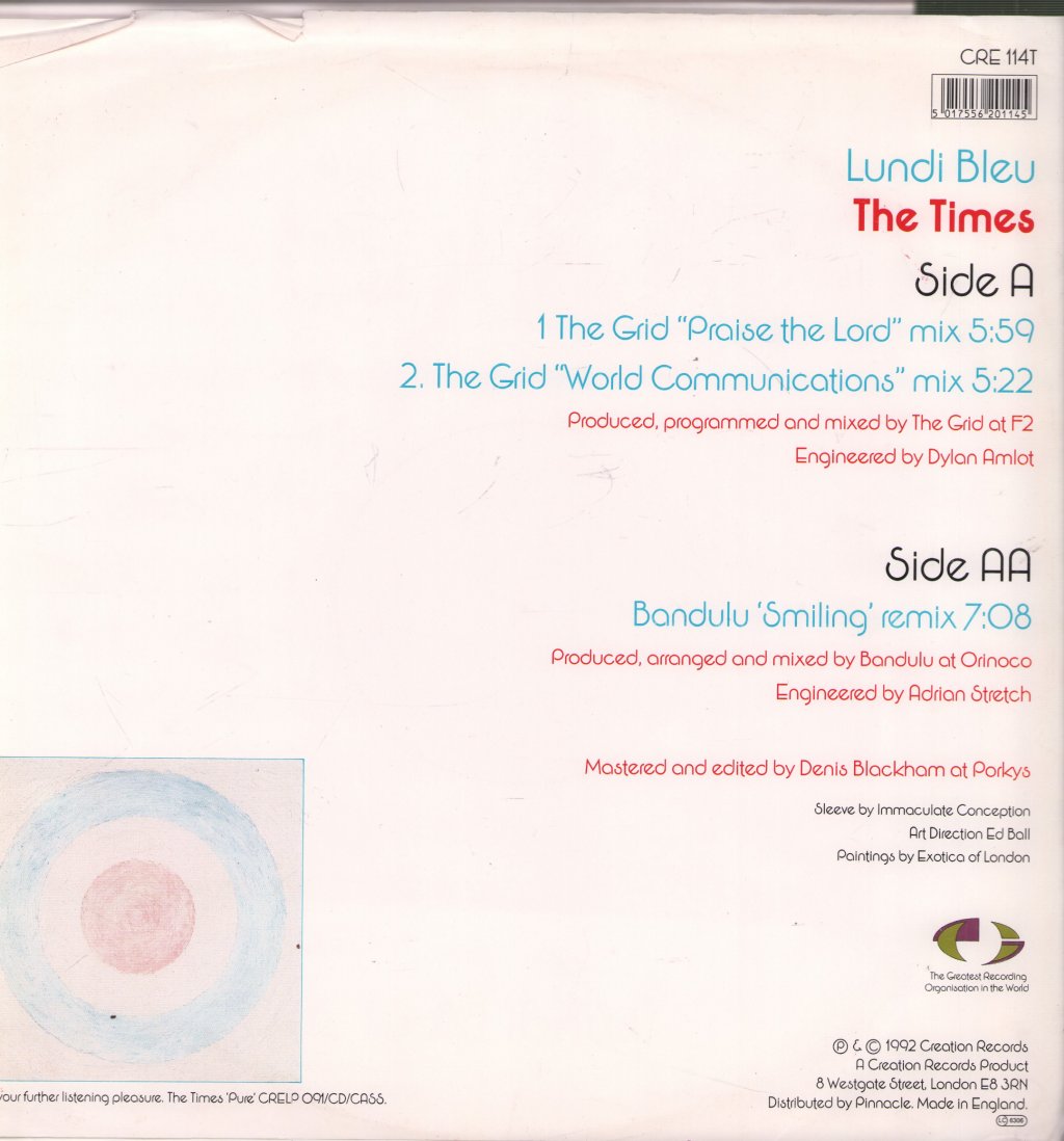 Times - Lundi Bleu - 12 Inch