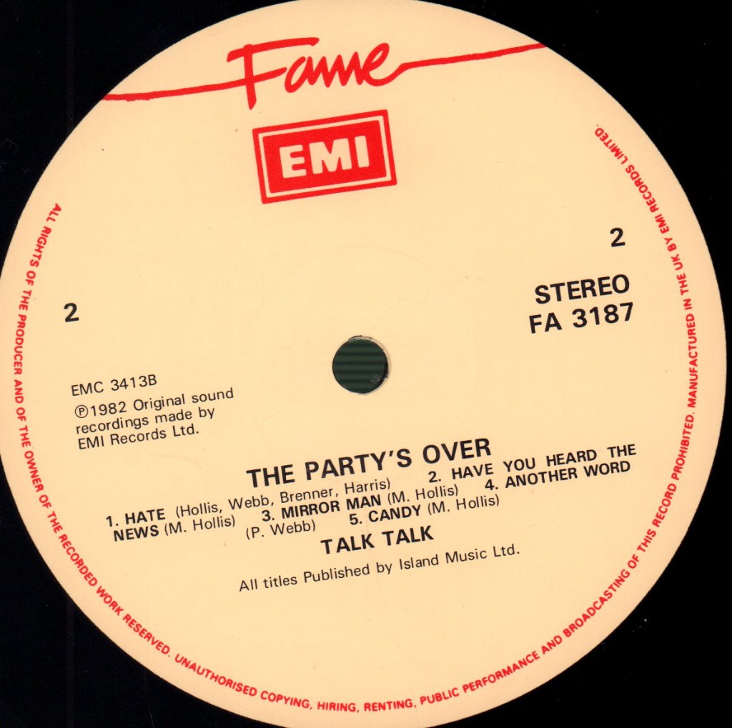 Talk Talk - Party's Over - Lp