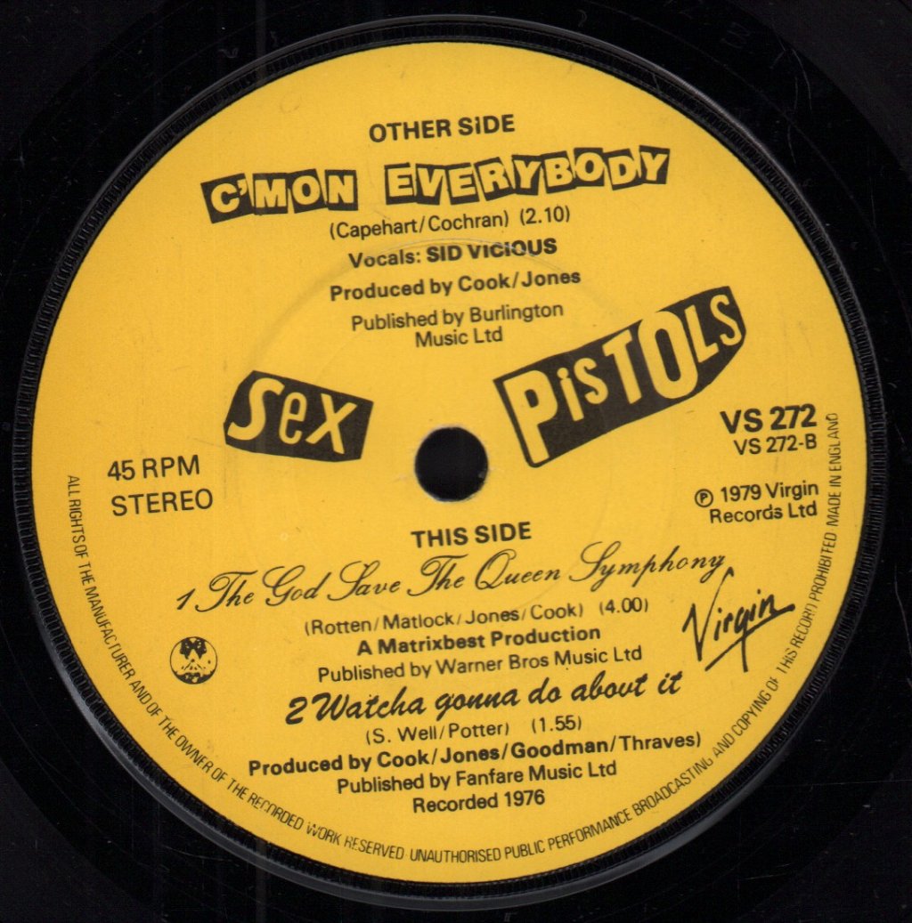 Sex Pistols - C'mon Everybody - 7 Inch