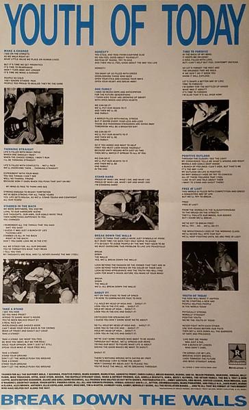 Youth Of Today - Break Down The Walls - Lp