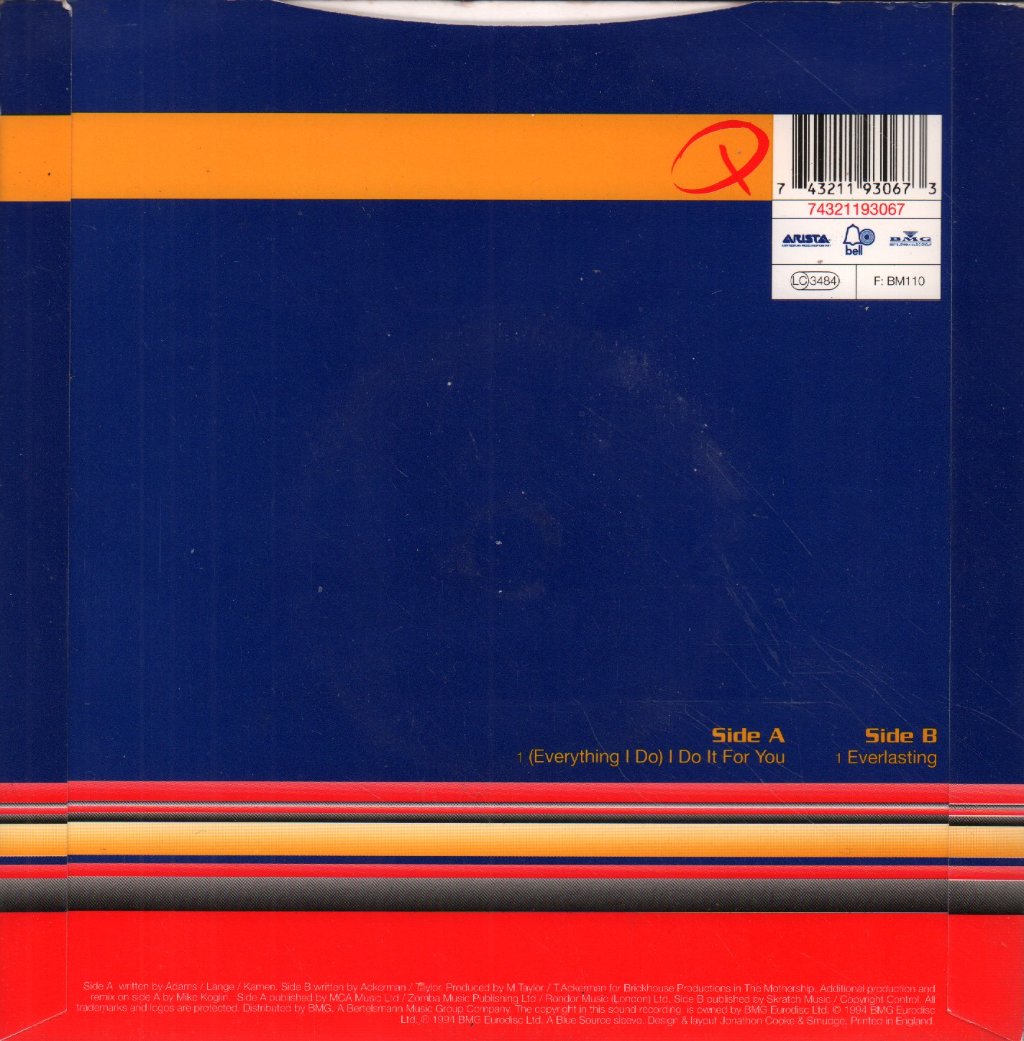 Q Featuring Tony Jackson - Everything I Do I Do It For You - 7 Inch
