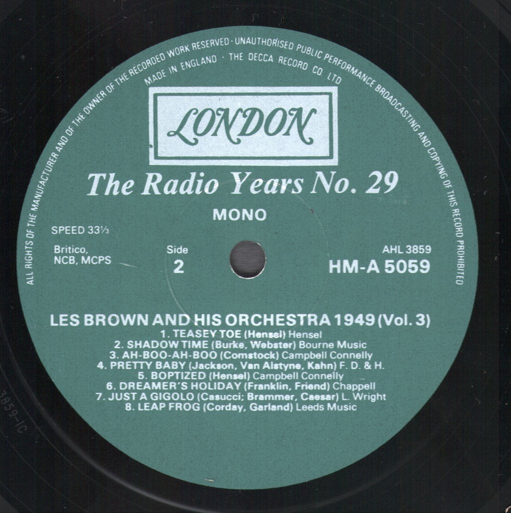 Les Brown And His Orchestra - Les Brown And His Orchestra 1949 Vol. 2 - Lp