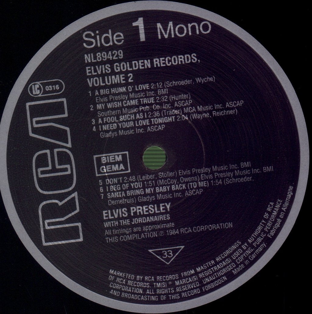 Elvis Presley - 50,000,000 Elvis Fans Can't Be Wrong - Lp