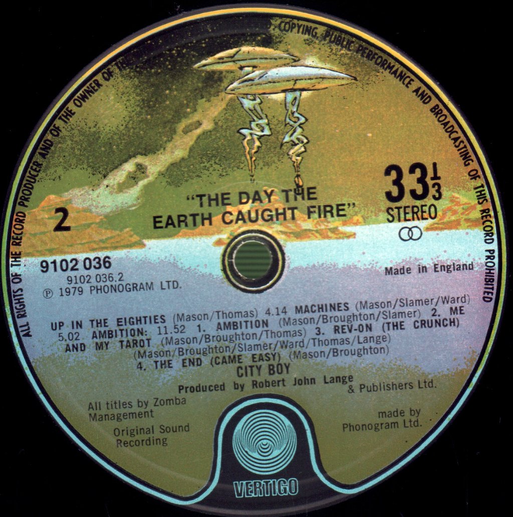 City Boy - Day The Earth Caught Fire - Lp