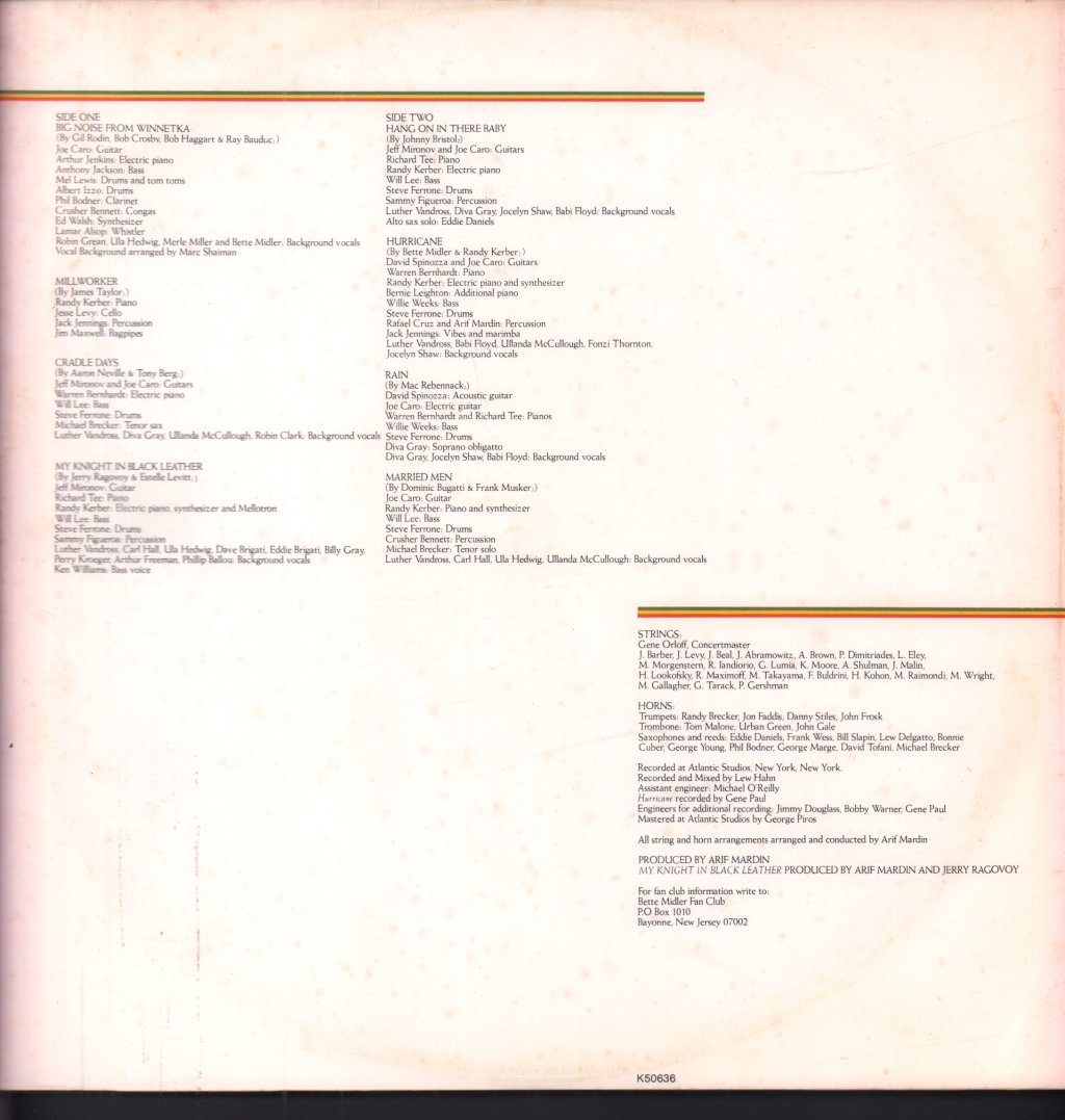 Bette Midler - Thighs And Whispers - Lp