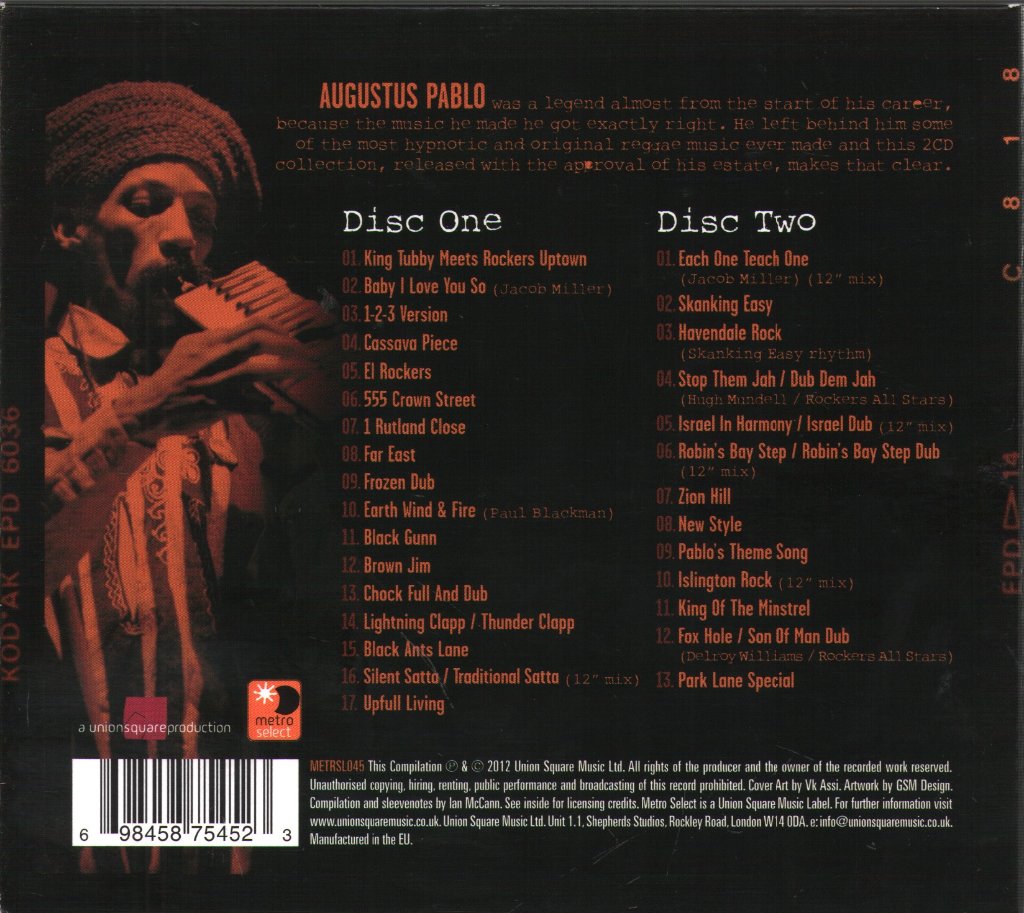 Augustus Pablo - Skanking Easy - Double Cd