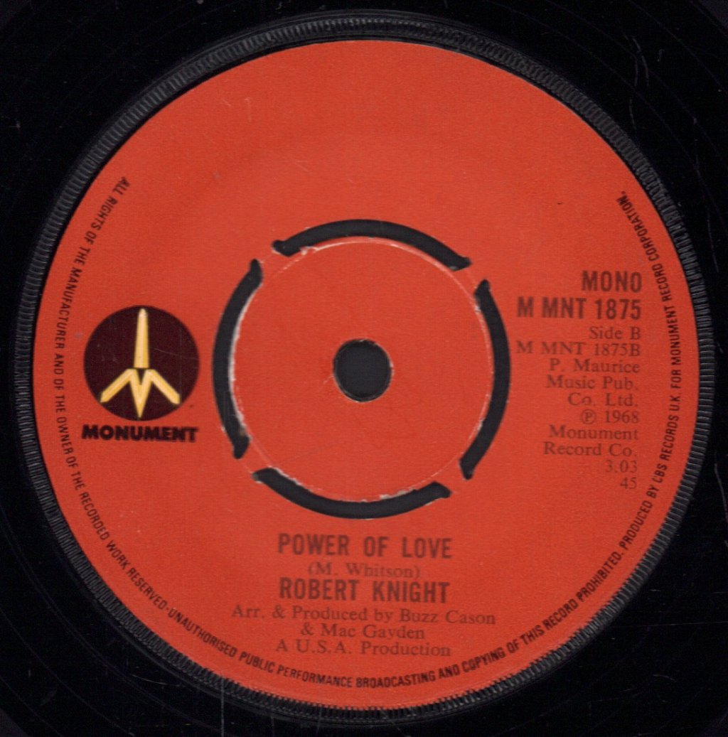 Robert Knight - Love On A Mountain Top - 7 Inch