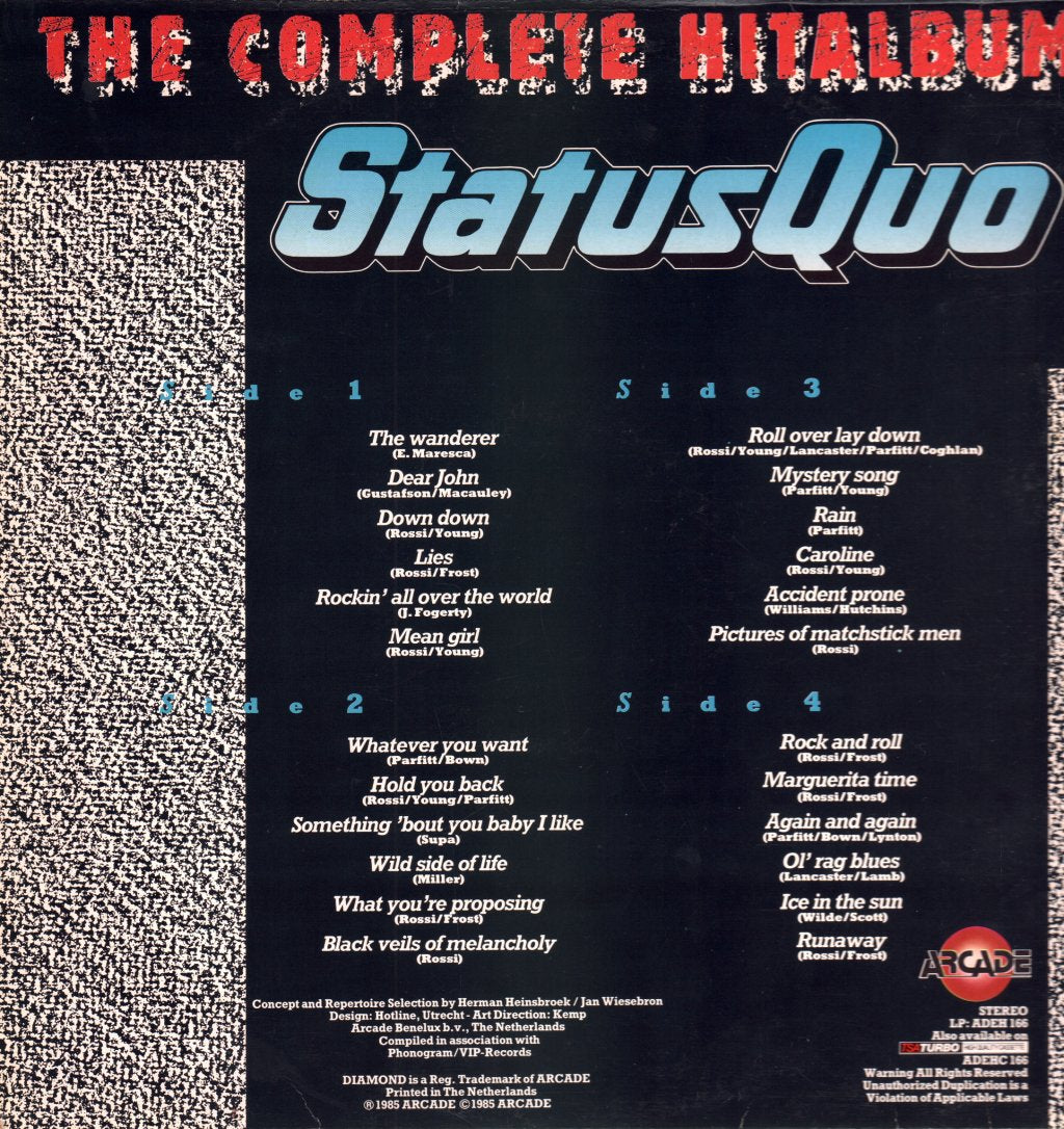 Status Quo - Complete Hit Album - Double Lp