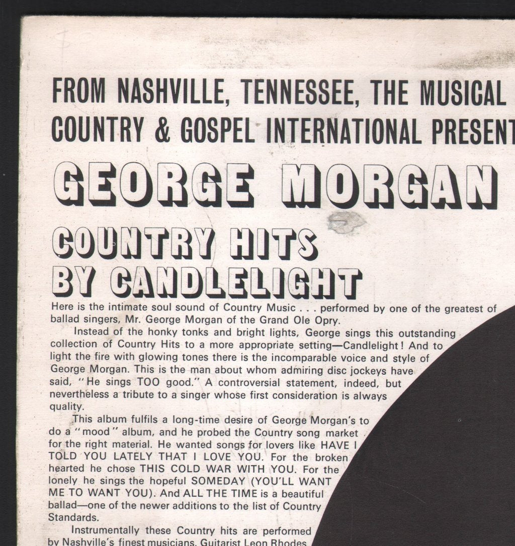George Morgan - Country Hits By Candlelight - Lp