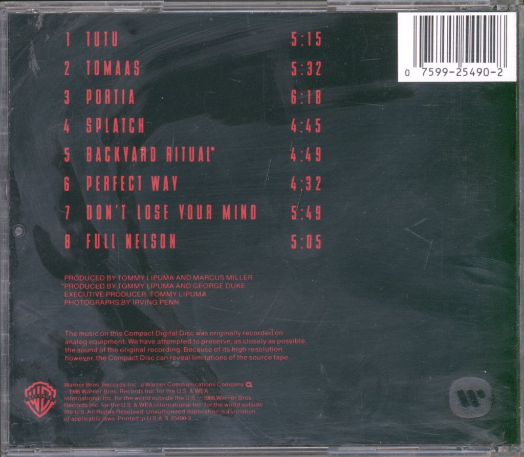 Miles Davis - Tutu - Cd