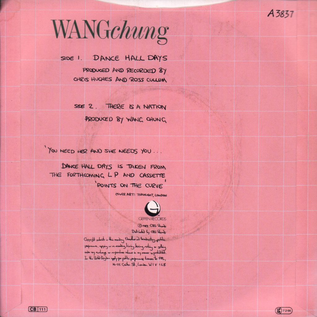 Wang Chung - Dance Hall Days - 7 Inch