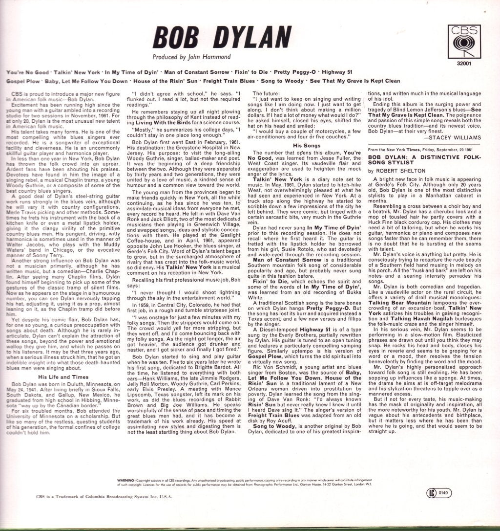 Bob Dylan - Bob Dylan - Lp