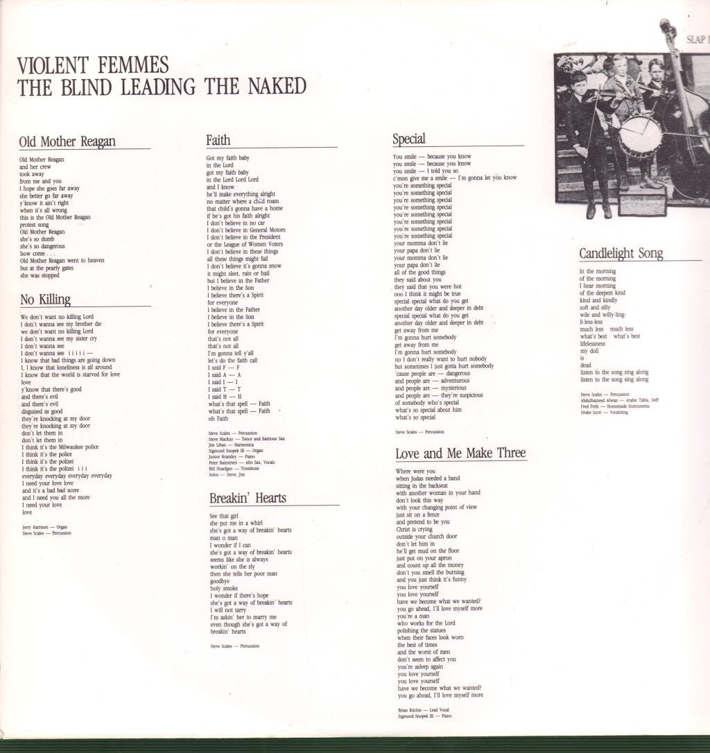 Violent Femmes - Blind Leading The Naked - Lp