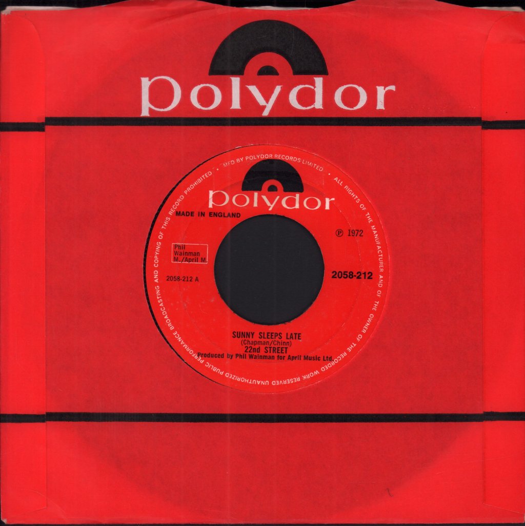 22Nd Street - Sunny Sleeps Late - 7 Inch