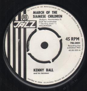 Kenny Ball And His Jazz Men - March Of The Siamese Children - 7 Inch